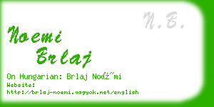 noemi brlaj business card